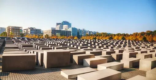 Die Gedenkstätte für die ermordeten Juden Europas in Berlin, Deutschland.