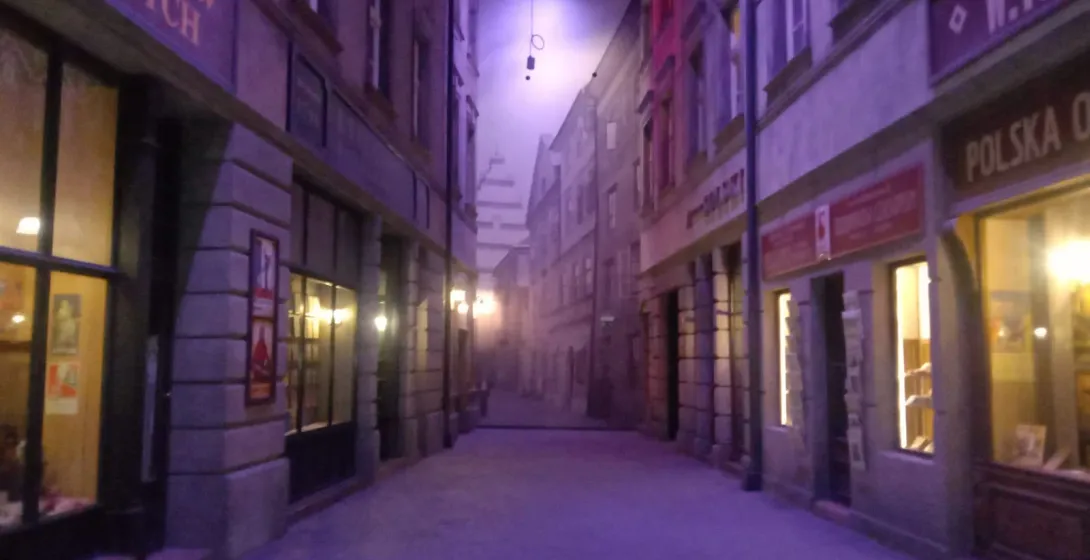 Immersive recreation of a historical Gdansk street.