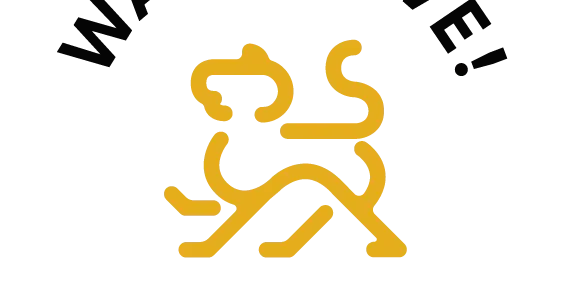 Logo Wakame Tour z pikselową złotą figurką.