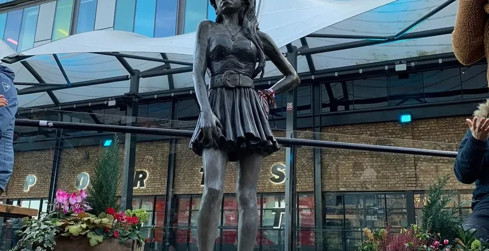 Amy Winehouse-Statue im Camden Market, London.