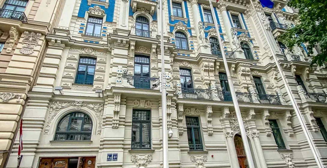 Edificio Art Nouveau en Riga, Letonia.