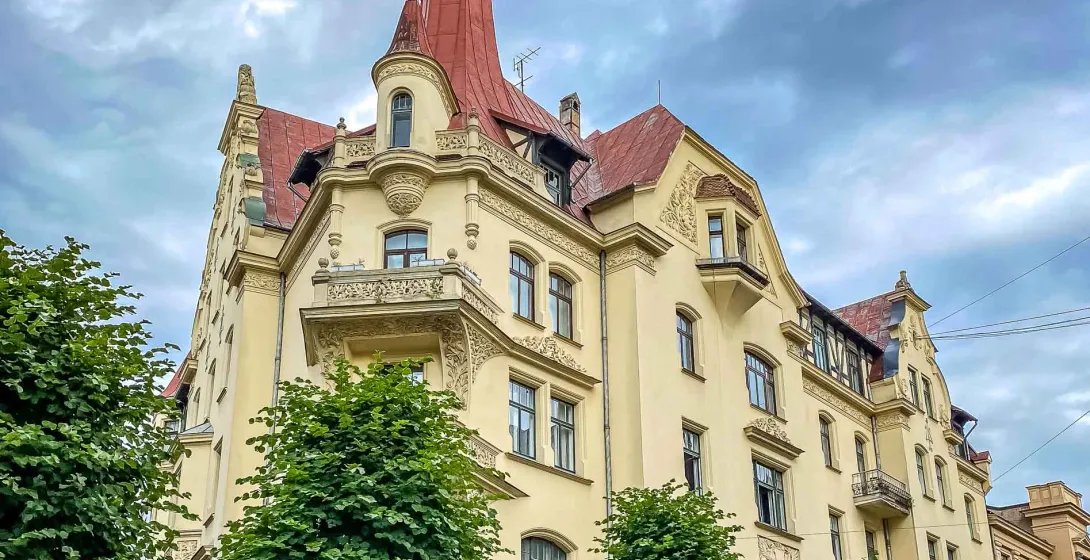 Edificio Art Nouveau en Riga, Letonia.