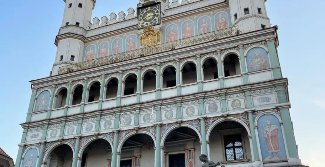 Poznan's Old Town Hall and fountain.
