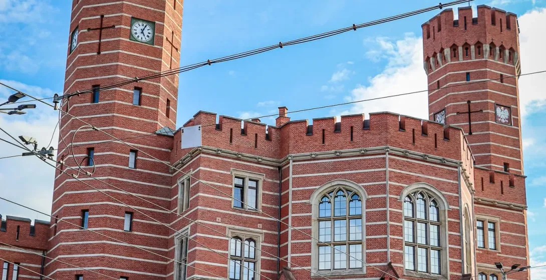 The impressive Wrocław University of Technology Main Building in Poland.