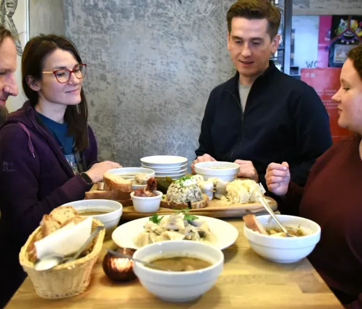 Deliciosos pierogi en un tour gastronómico de Cracovia.