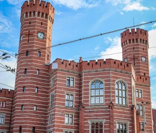 The impressive Wrocław University of Technology Main Building in Poland.