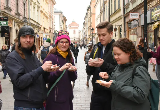 Leckeres Pierogi auf einer Krakauer Food Tour.