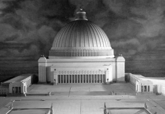 Modell der geplanten Volkshalle im Nazi-Berlin.