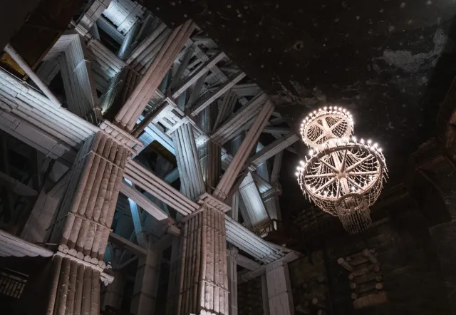 Impresionante araña en la Mina de Sal de Wieliczka.