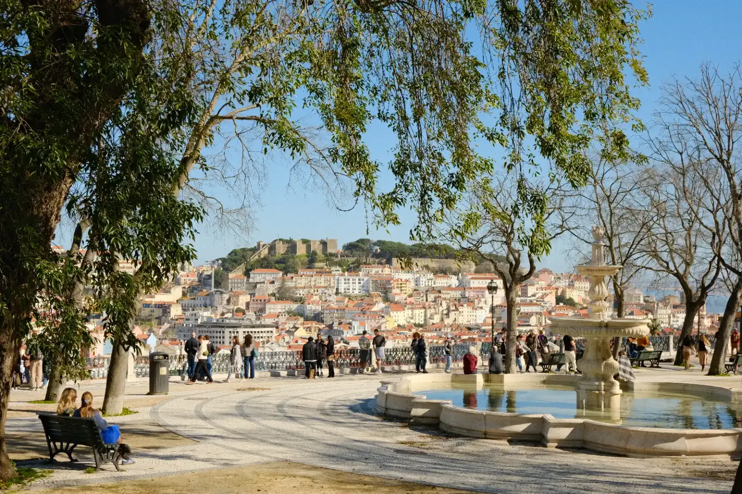 View of the Lisbon skyline.