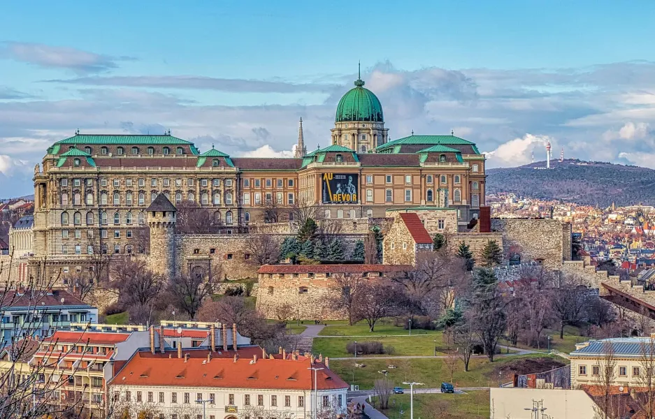 Buda Castle in Budapest, Hungary, a stunning historical landmark.