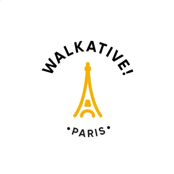 WALKATIVE! Paris walking tour logo featuring the Eiffel Tower.