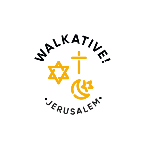 Logo dla Multikulturalnych Wycieczek, przedstawiające symbole judaizmu, chrześcijaństwa i islamu.