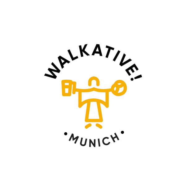 Stylized graphic of a person lifting weights.