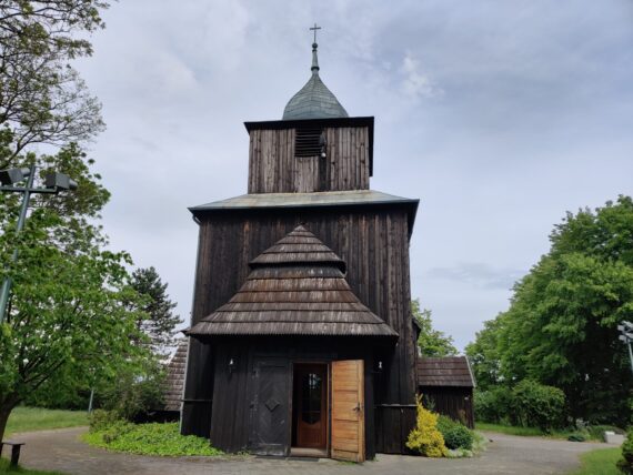 Wooden church in Puszcza Zielonka Landscape Park