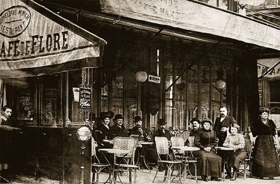Café de Flore in Paris around 1900.