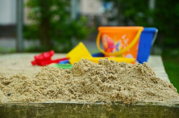 Sandpit on the playground